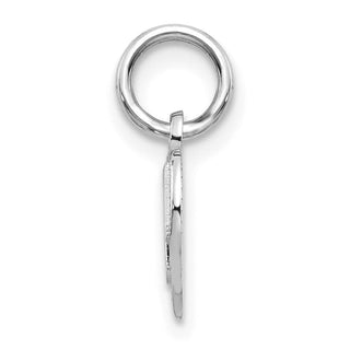 14k White Gold MOM Heart Charm