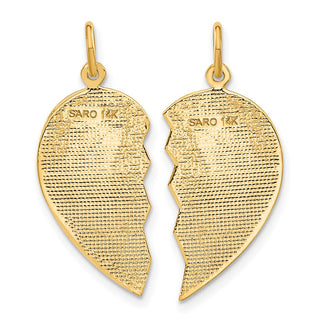 14k Yellow Gold BEST FRIEND 2-piece Charm