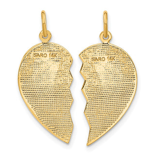14k Yellow Gold BEST FRIEND 2-piece Charm