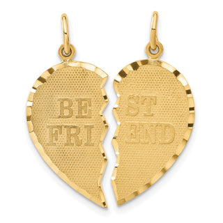 14k Yellow Gold BEST FRIEND 2-piece Charm