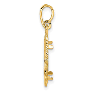 14k Yellow Gold S Chain 15mm Prong Coin Bezel Pendant - Fits US $1 Type 2