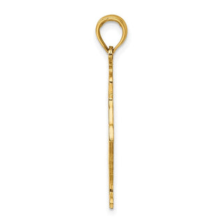 14k Yellow Gold Ice Skater Turning Pendant