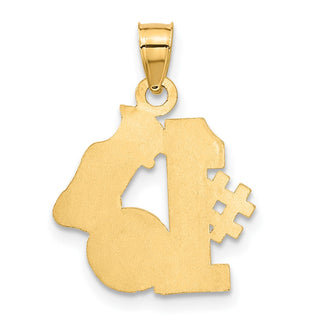 14k Yellow Gold #1 Soccer Story w/ Cleats and Ball Pendant