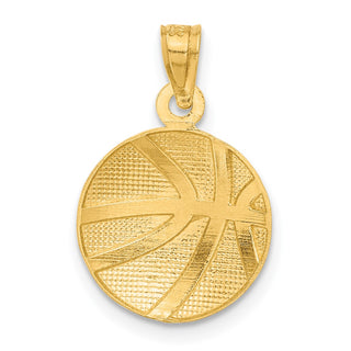 14k Yellow Gold Basketball Pendant C3774