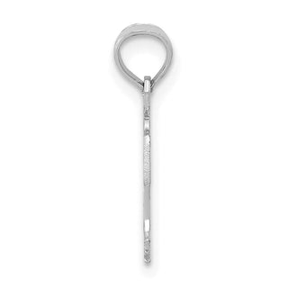 14k White Gold Basketball in Net Pendant