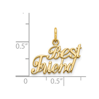 14k Yellow Gold Best Friend Charm