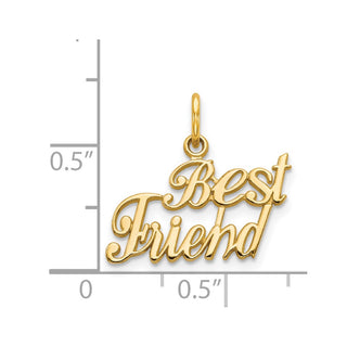 14k Yellow Gold Best Friend Charm