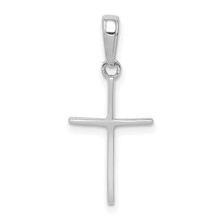 14k White Gold Polished Cross Pendant C3782W