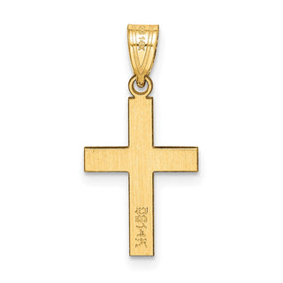 14k Yellow Gold Polished Cross Pendant C3787