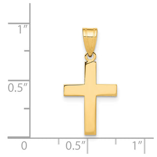 14k Yellow Gold Polished Cross Pendant C3787
