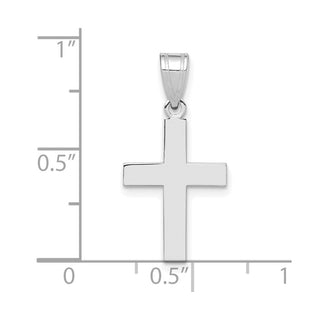 14k White Gold Polished Cross Charm C3787W