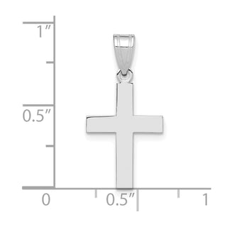 14k White Gold Polished Cross Charm C3787W