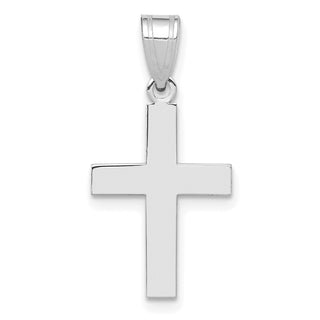 14k White Gold Polished Cross Charm C3787W