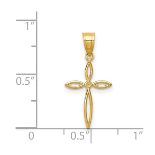 14k Yellow Gold Passion Cross Pendant