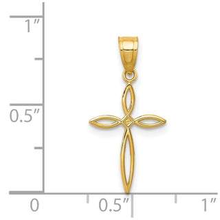 14k Yellow Gold Passion Cross Pendant