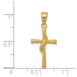 14k Yellow Gold Polished Cross Pendant C3813