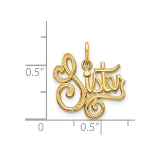 14k Yellow Gold Sister Charm