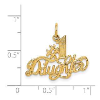 14k Yellow Gold #1 Daughter Charm
