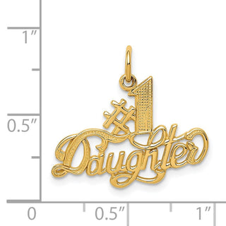 14k Yellow Gold #1 Daughter Charm