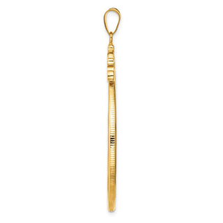 14k Yellow Gold French Scroll Screw Top 39.5mm Coin Bezel Pendant - Fits 4 Ducat