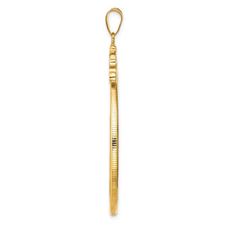 14k Yellow Gold French Scroll Screw Top 39.5mm Coin Bezel Pendant - Fits 4 Ducat