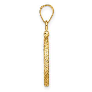 14k Yellow Gold Foxtail Chain Screw Top 13mm Coin Bezel Pendant - Fits 2 Pesos and US $1