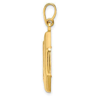 14k Yellow Gold Polished 15mm Octagonal Prong Coin Bezel Pendant - Fits US $1 Type 2