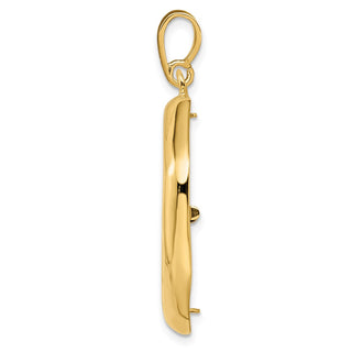 14k Yellow Gold Polished 21.6mm Octagonal Prong Coin Bezel Pendant - Fits US $5 Bald Eagle and US $5 Congressional
