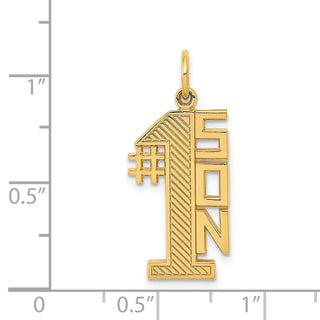 14k Yellow Gold #1 Son Charm