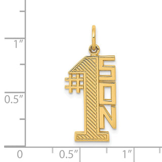 14k Yellow Gold #1 Son Charm