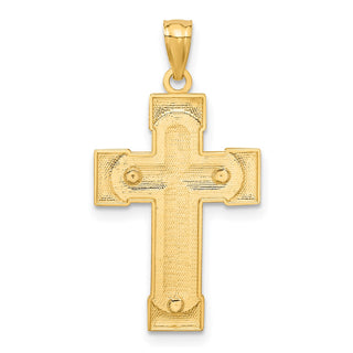 14k Yellow and White Gold Crucifix Pendant C3902