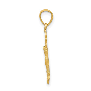 14k Yellow Gold Small Crucifix Pendant