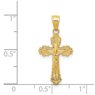 14k Yellow Gold Small Crucifix Pendant