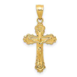 14k Yellow Gold Small Crucifix Pendant