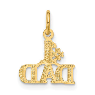 14k Yellow Gold #1 Dad Charm C392