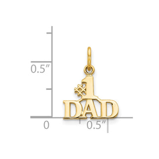 14k Yellow Gold #1 Dad Charm C392