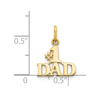 14k Yellow Gold #1 Dad Charm C392