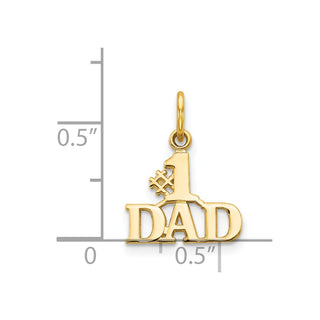 14k Yellow Gold #1 Dad Charm C392
