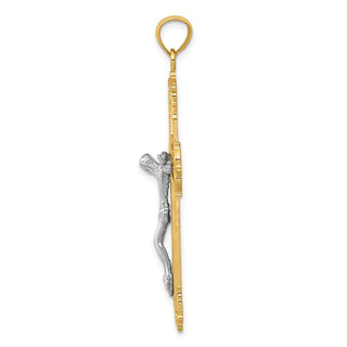 14k Yellow and White Gold Crucifix Pendant C3922
