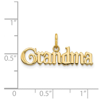 14k Yellow Gold Grandma Charm