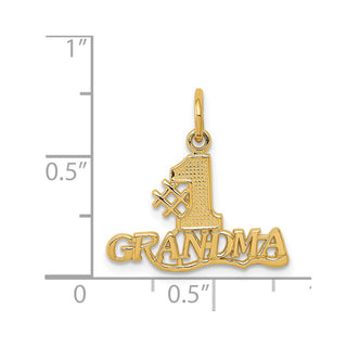 14k Yellow Gold #1 Grandma Charm
