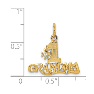14k Yellow Gold #1 Grandma Charm