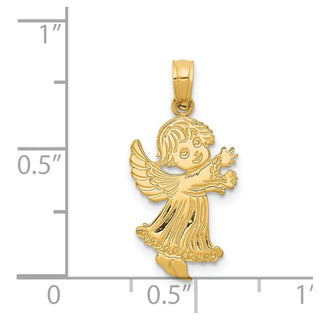 14k Yellow Gold Angel Pendant