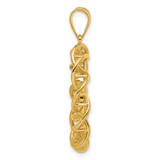 14k Yellow Gold Polished Singapore with 16.5mm Prong Coin Bezel Pendant