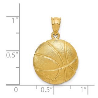14k Yellow Gold Basketball Pendant C41