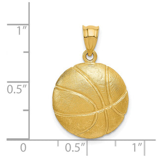 14k Yellow Gold Basketball Charm C41