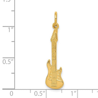 14k Yellow Gold Guitar Charm C410