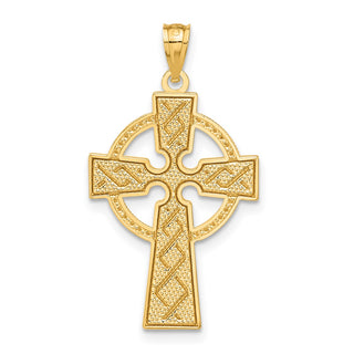 14k Yellow Gold Celtic Cross Pendant C4101