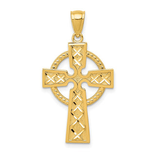 14k Yellow Gold Celtic Cross Pendant C4101