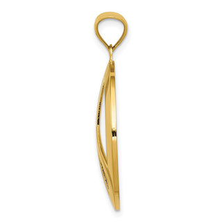 14k Yellow Gold Peace Sign Pendant C4171